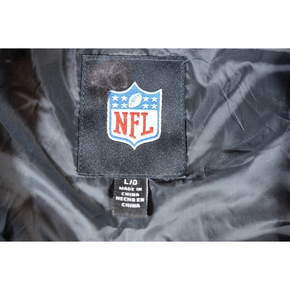 Las Vegas Raiders NFL 1/4 Zip Long Sleeve Pullover Sweatshirt Large Black Gray